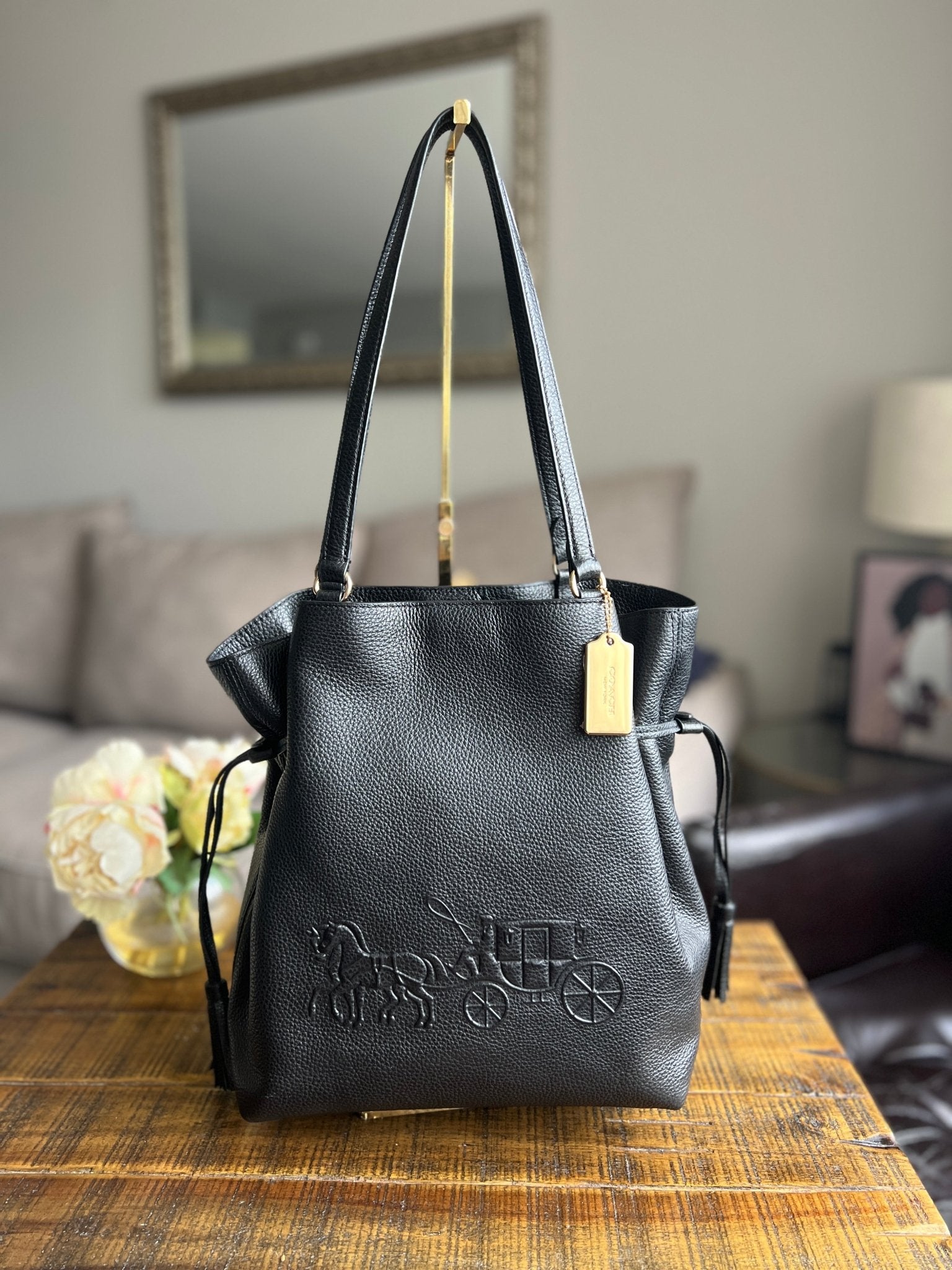 coach backpack imprented with horse and carrige COACH Andy Tote – Next Door Luxury