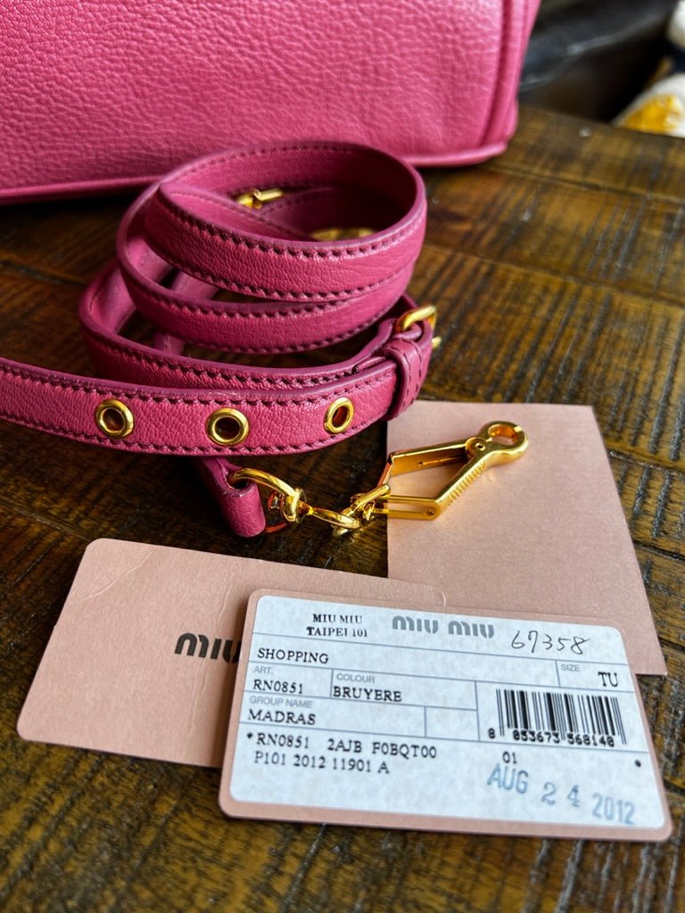 MIU MIU 2012 Turn Lock Frame Satchel, Taiwan Exclusive - Next Door Luxury