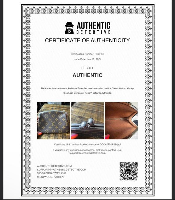 RESERVED | LOUIS VUITTION Rare Vintage Kiss Lock Pochette - Next Door Luxury