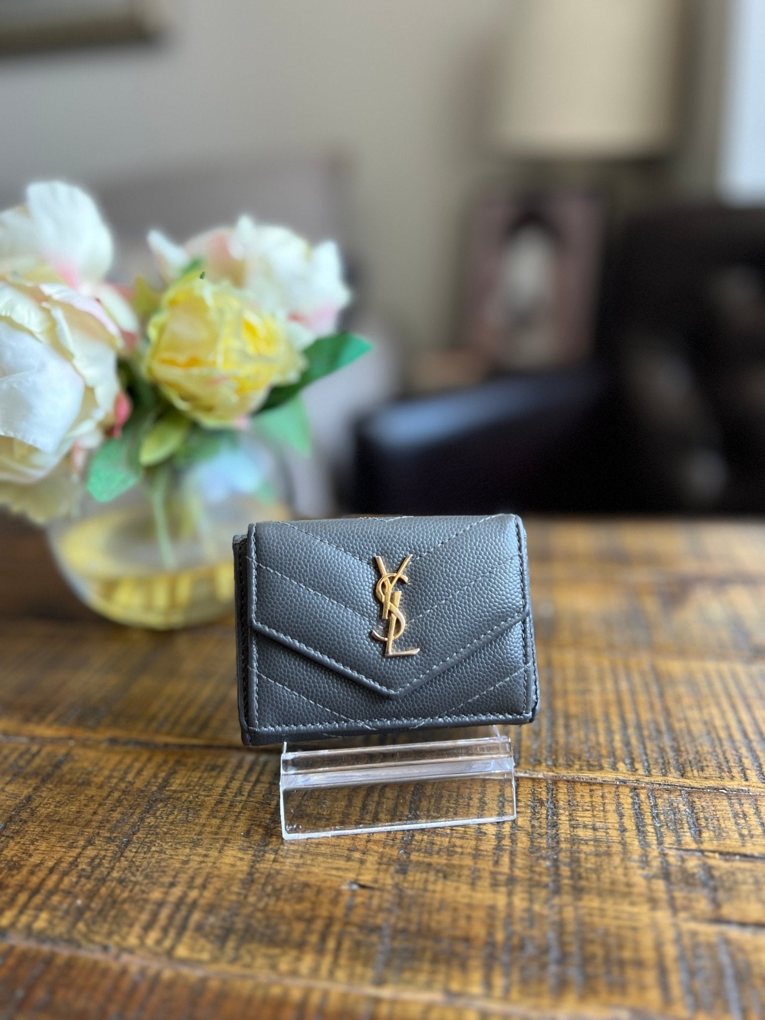 Saint Laurent Compact Trifold Wallet Next Door Luxury