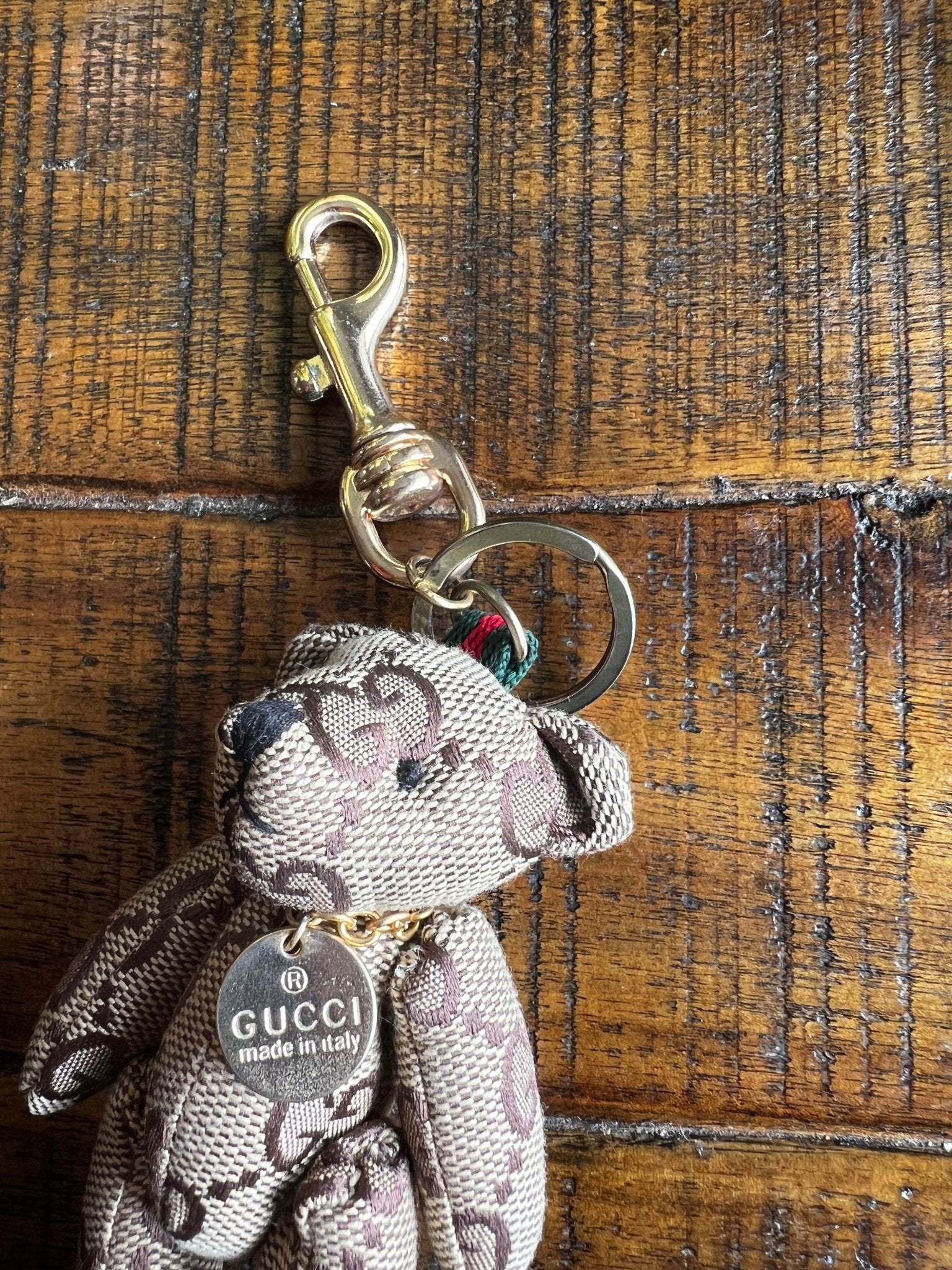 Gucci Supreme Canvas Teddy Bear Charm - Next Door Luxury