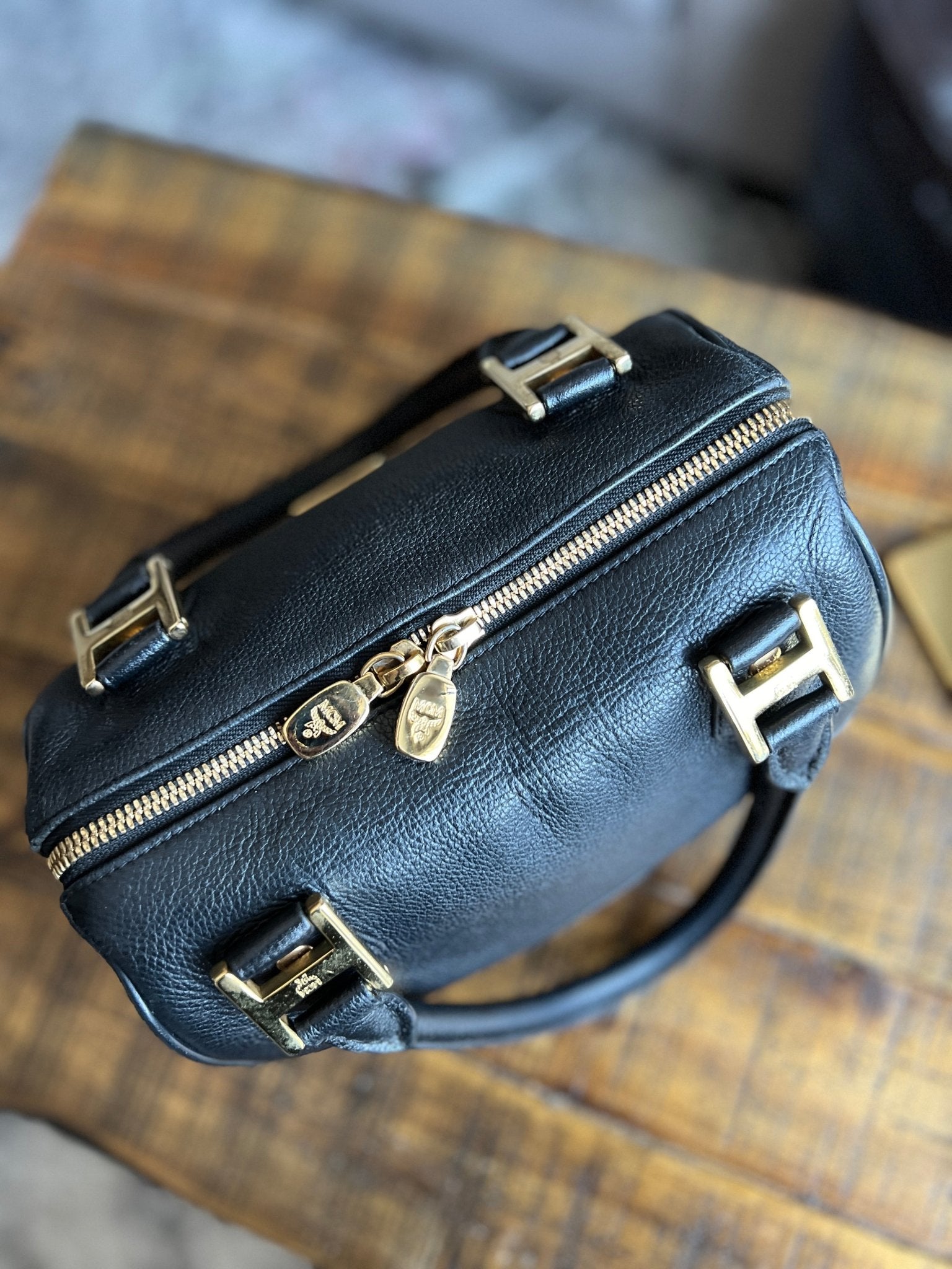 MCM Leather Boston Bag - Next Door Luxury