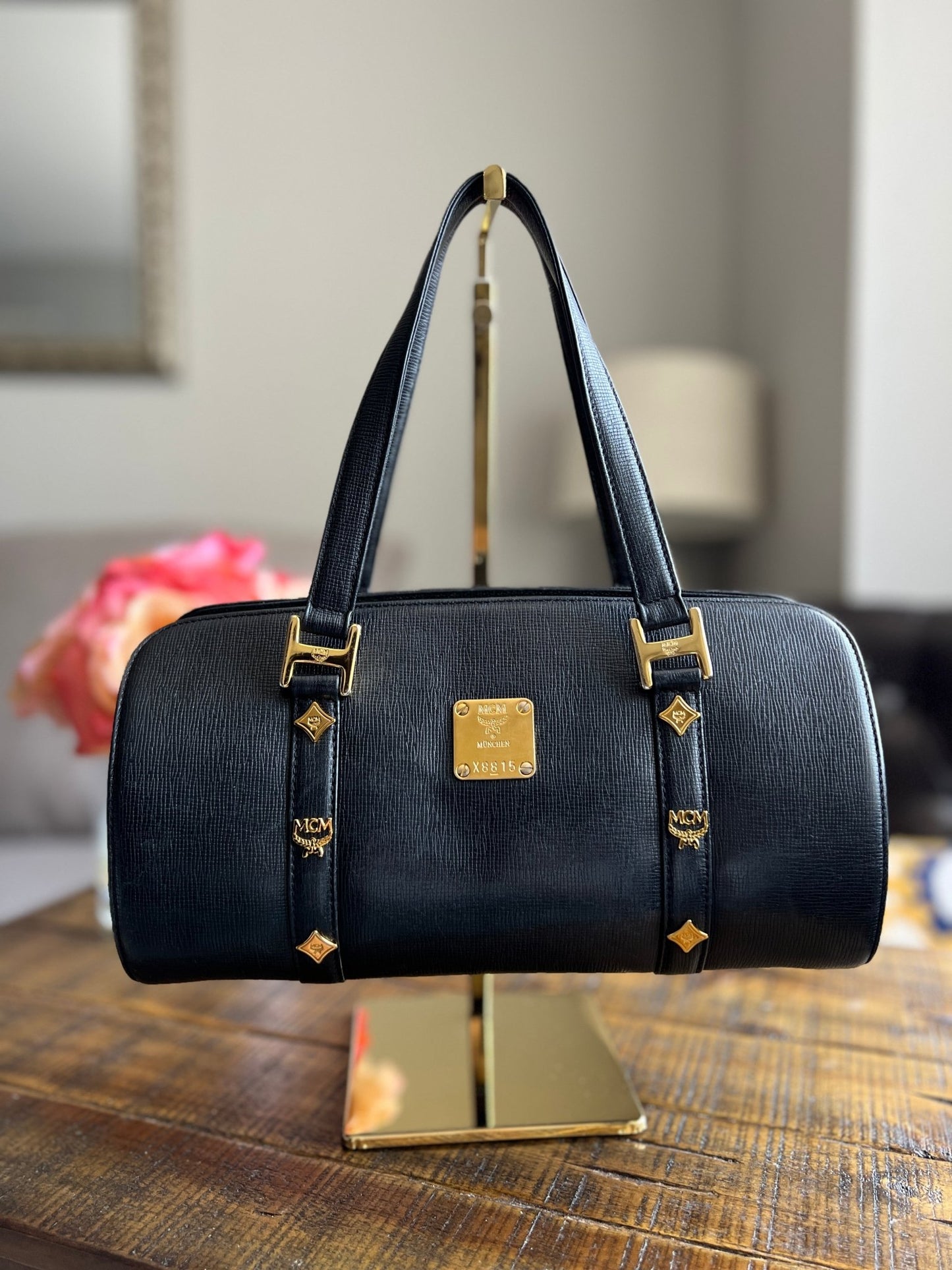 MCM Studded Barrel Bag - Next Door Luxury