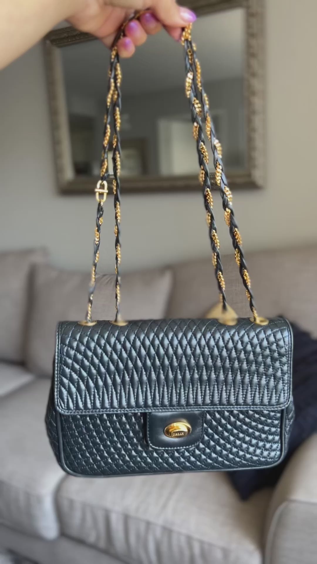 Bally Vintage Double Flap Quilted Shoulder Bag – Next Door Luxury