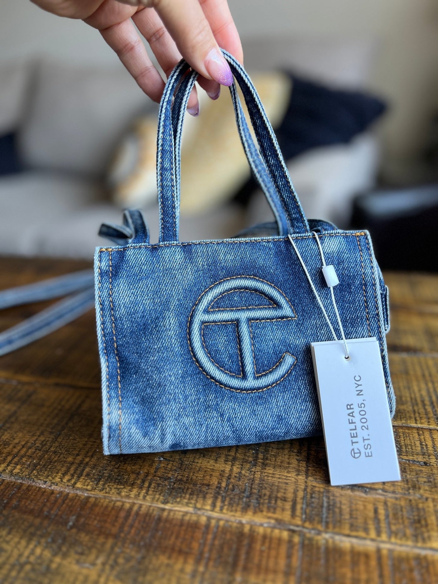 Telfar Denim Small Shopper - Next Door Luxury